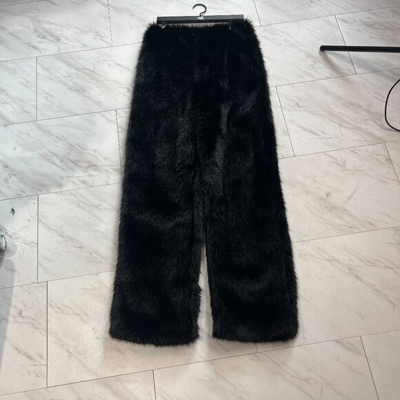 AKINGS Black Fur Pants (Size S) - Picture 1 of 3